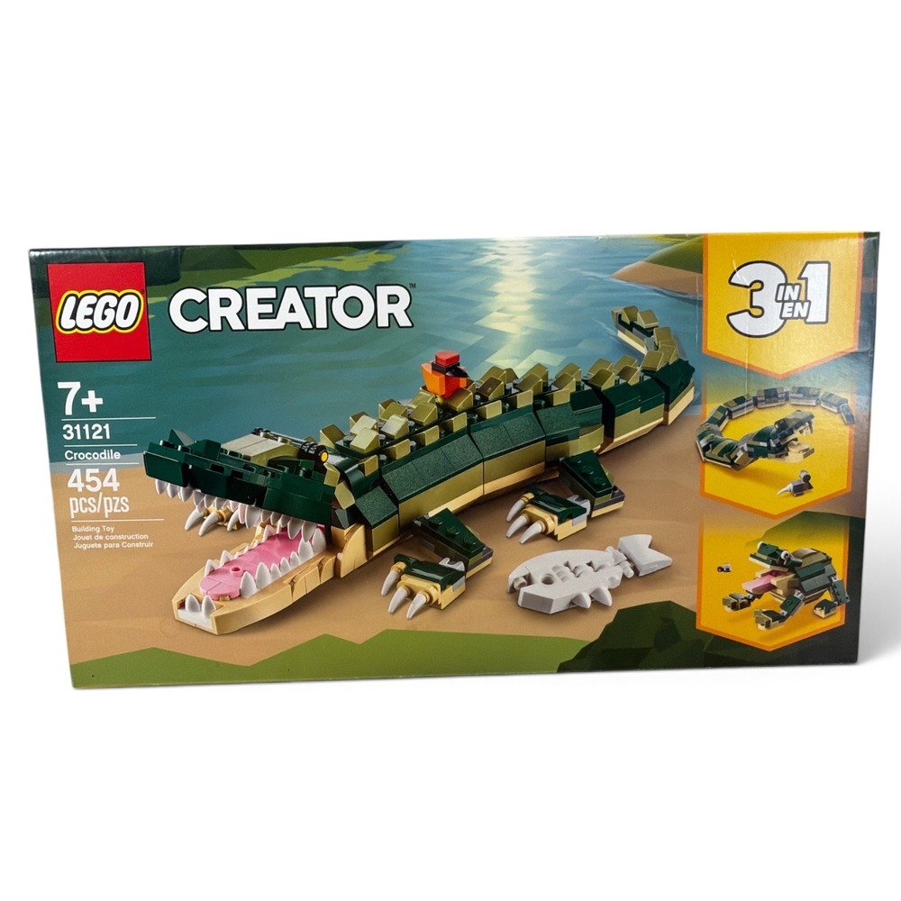 NEW LEGO Creator Crocodile 3-in-1 Ages 7+ Wild Animal Building Set 31121 NIB